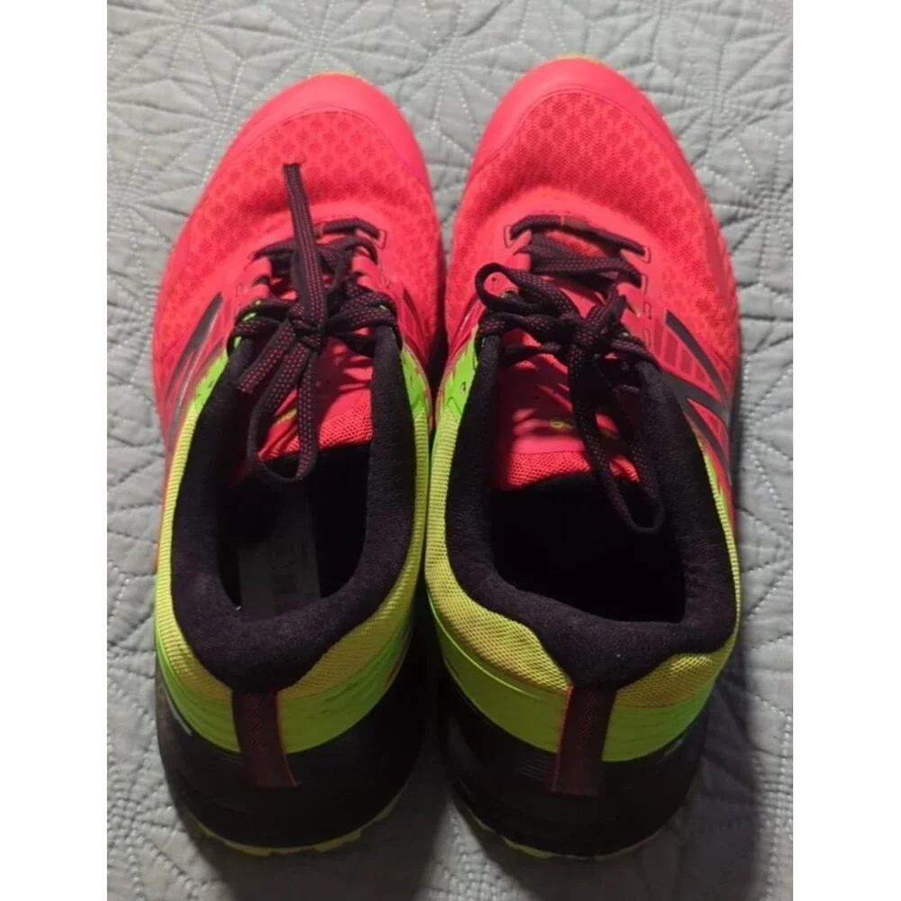 New Balance Men’s MT910v4 Trail Running Sneakers Sz 9.5 Orange Lime Green Vibram